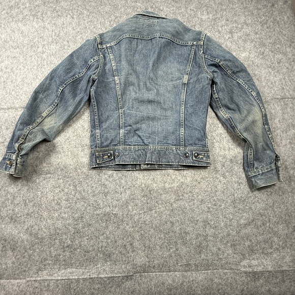 Vintage Lee 101-J Sanforized USA Union Made Denim Trucker Jacket 36 PATD-153438 - Picture 6 of 8